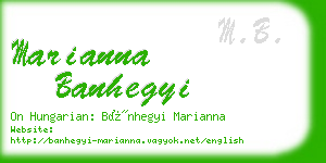 marianna banhegyi business card